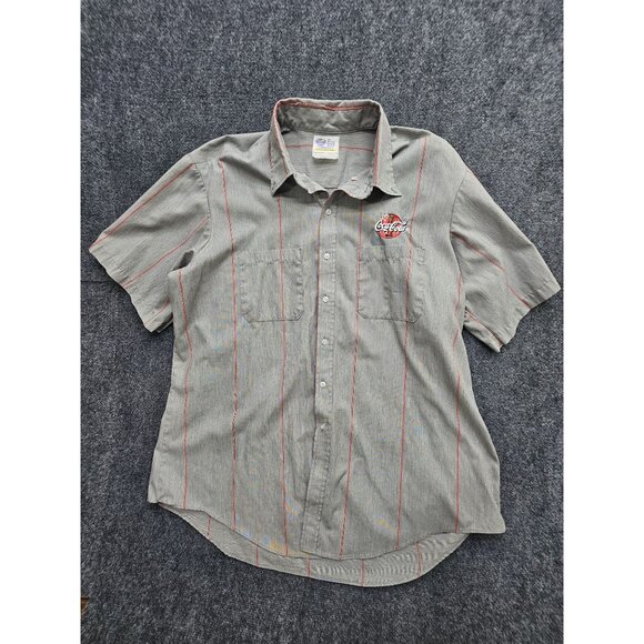 Vintage 70s Coca-Cola Uniform Shirt Men 2XL Embroidered Logos - Picture 1 of 8